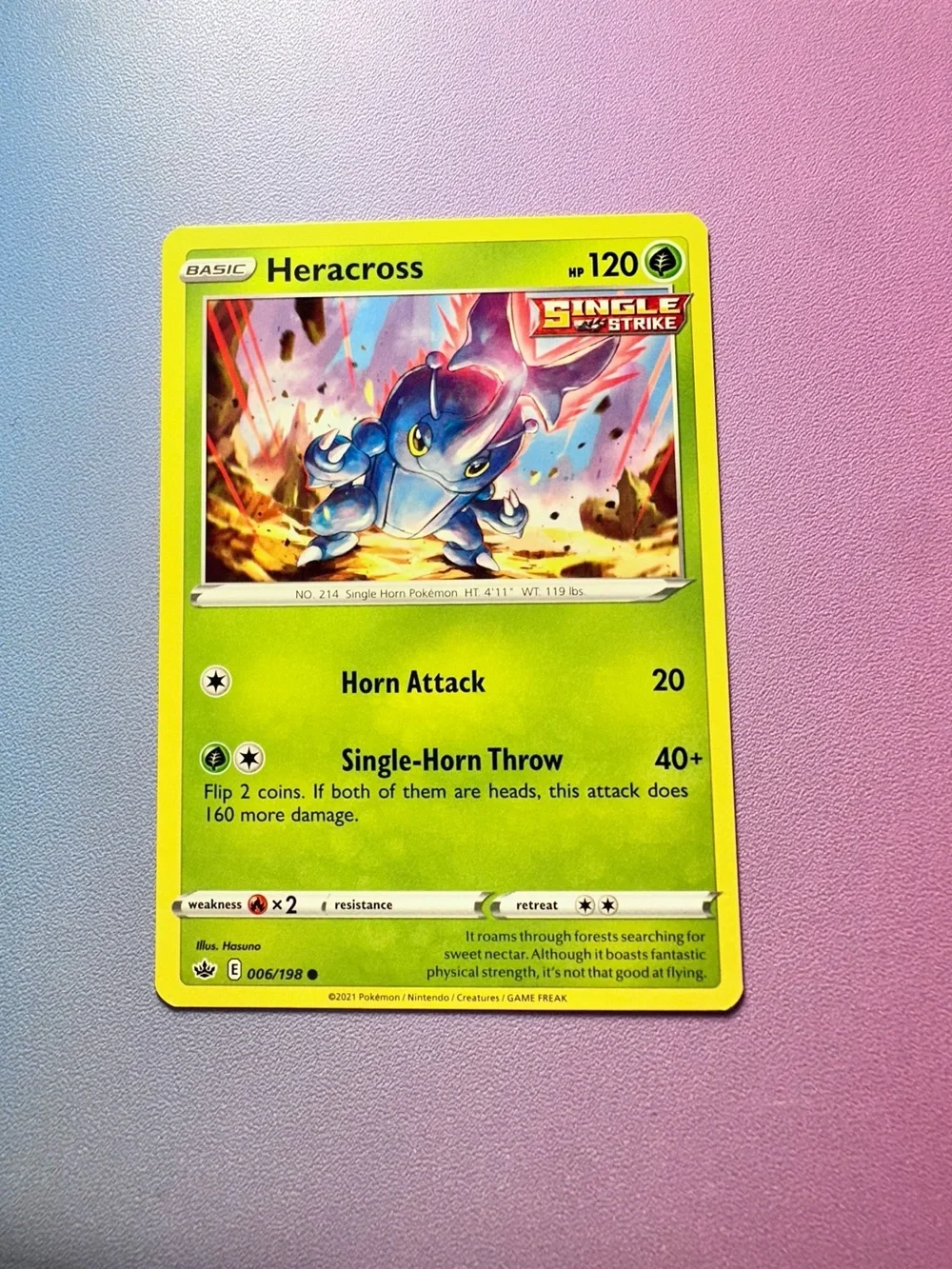 heracross - 006/198 (common) — pokemon: chilling reign